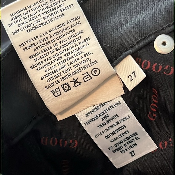 AO.LA by Alice+Olivia Good Highrise Skinny Front Slit Jeans -Cosmos - Size 27 - Picture 10 of 12